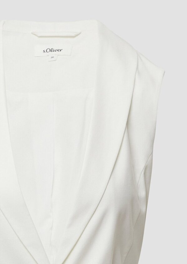 Long-Weste aus Viskosemix mit Stoffgürtel