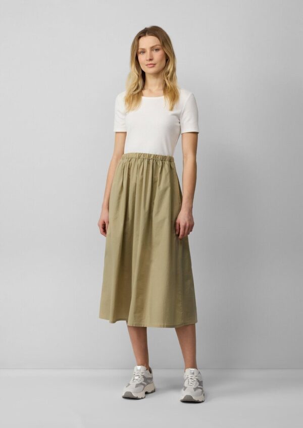 Midikleid im Fabricmix mit Eingrifftaschen