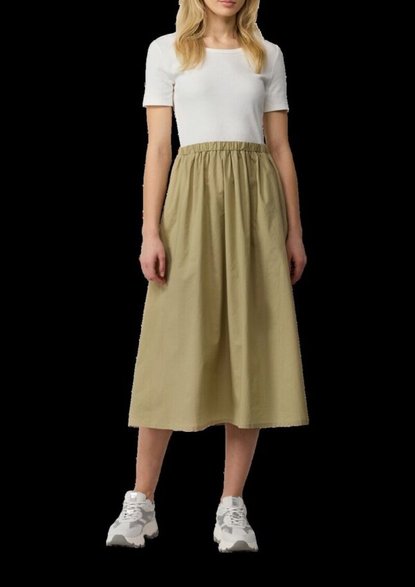 Midikleid im Fabricmix mit Eingrifftaschen