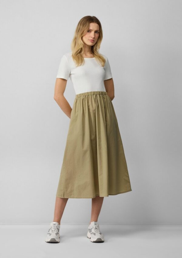 Midikleid im Fabricmix mit Eingrifftaschen