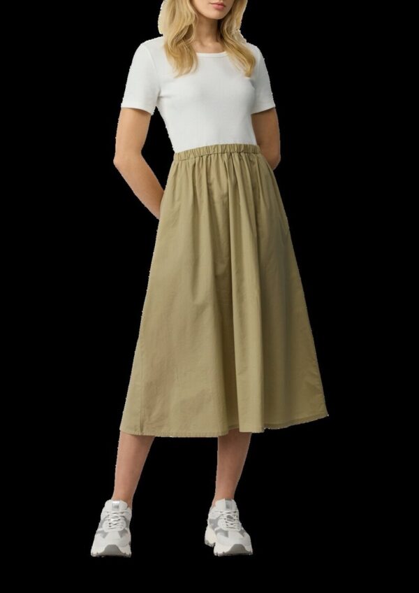 Midikleid im Fabricmix mit Eingrifftaschen