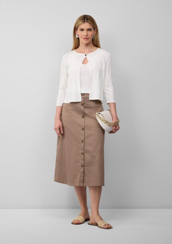 Slim-Fit-Top aus Feinstrick mit V-Ausschnitt