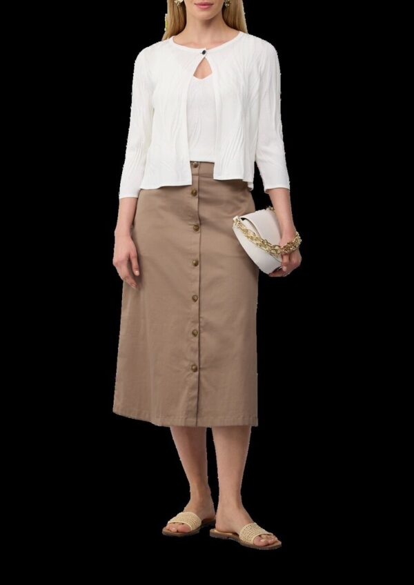 Slim-Fit-Top aus Feinstrick mit V-Ausschnitt