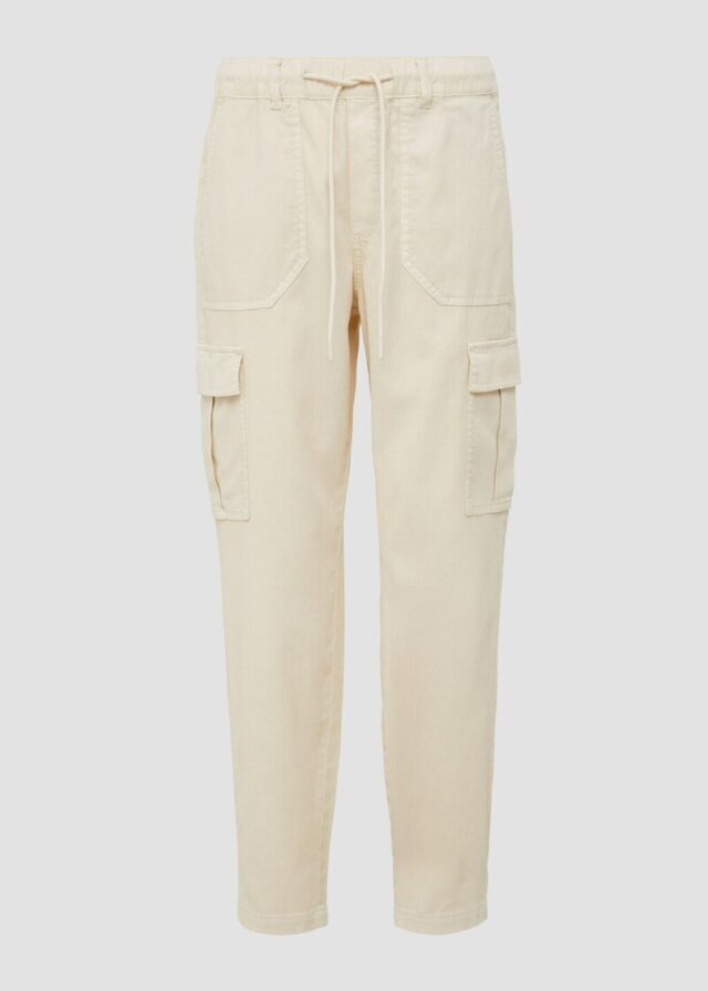 Strukturierte Jogpants mit Cargo-Taschen aus Viskosemix