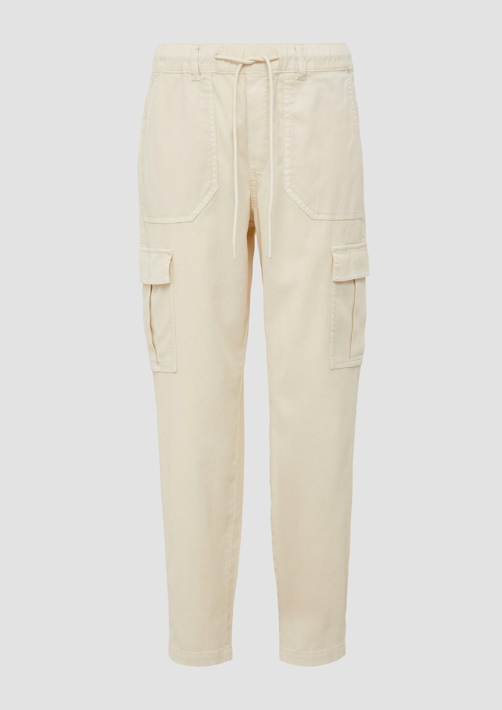 Strukturierte Jogpants mit Cargo-Taschen aus Viskosemix