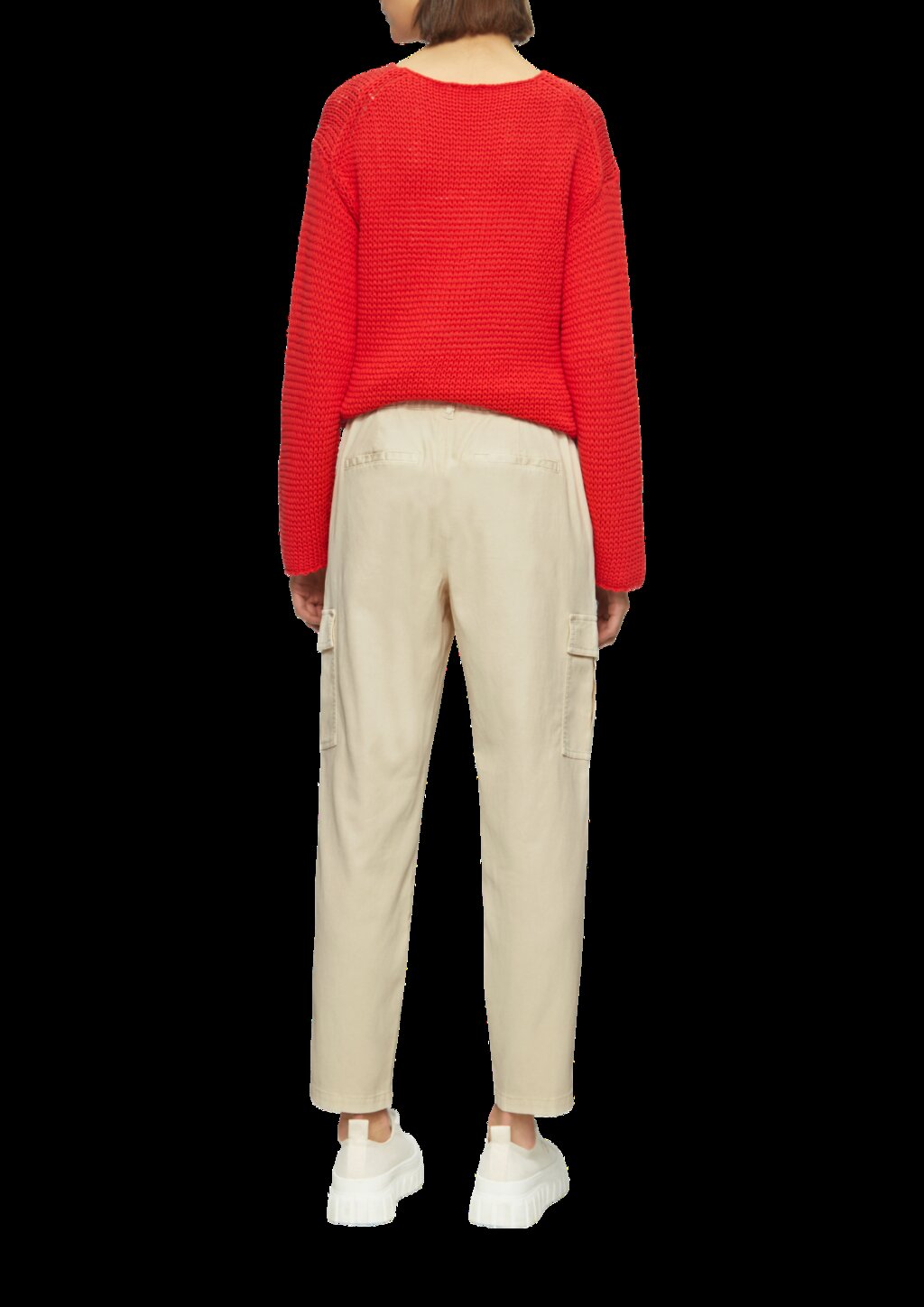 Strukturierte Jogpants mit Cargo-Taschen aus Viskosemix