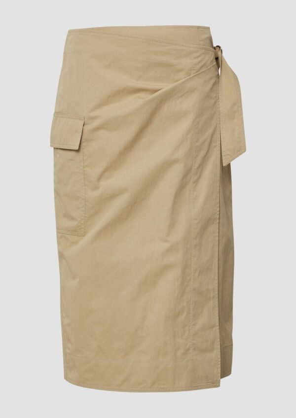 Midirock in Wickel-Optik mit Cargotasche