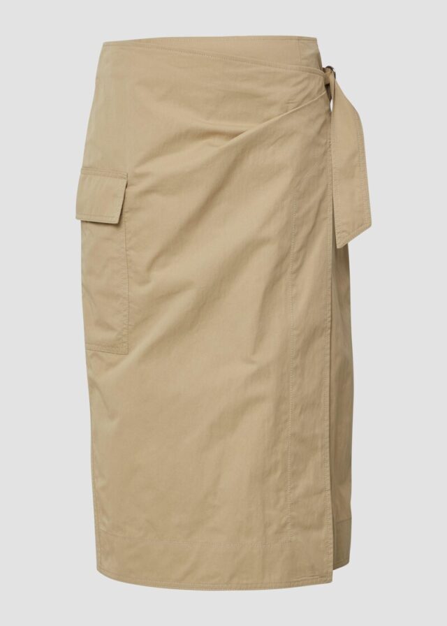 Midirock in Wickel-Optik mit Cargotasche