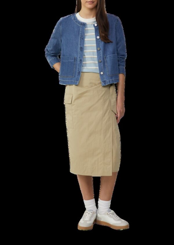 Midirock in Wickel-Optik mit Cargotasche