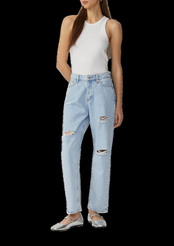 Ankle-Jeans Tizie / Slim Fit / High Rise / Tapered Leg / Destroyed Details