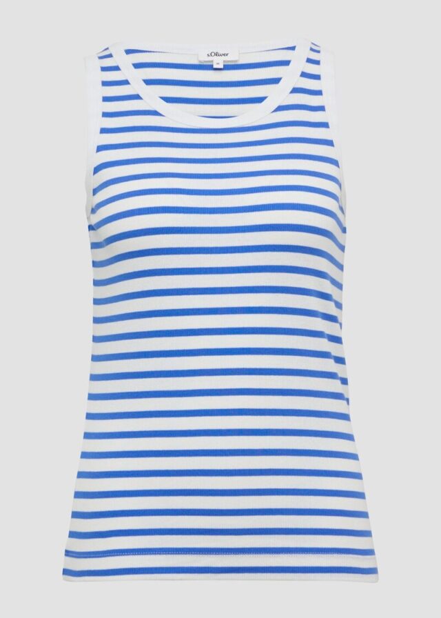 Elastisches Top mit Rippstruktur