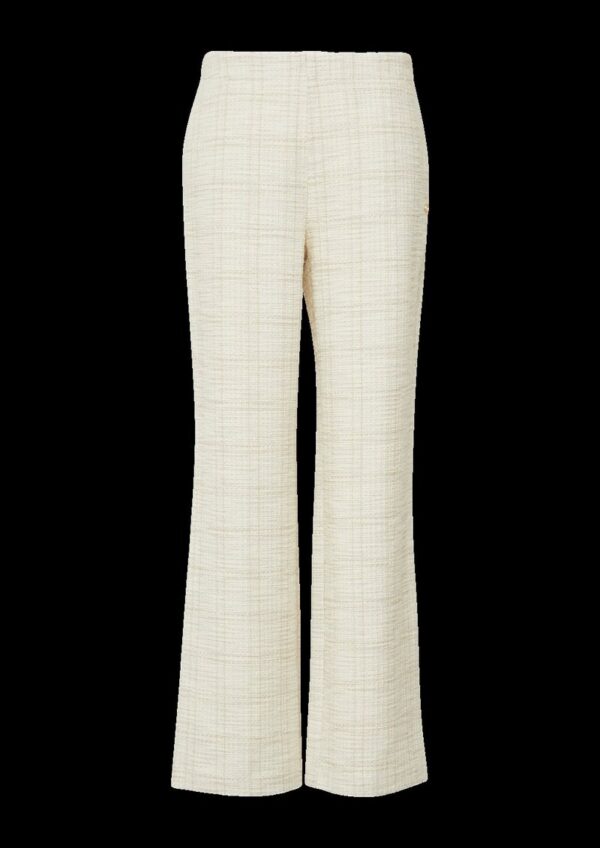 Bouclé-Hose mit Wide Leg und Elastikbund