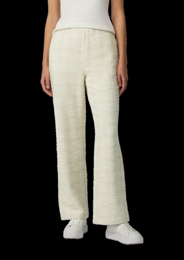 Bouclé-Hose mit Wide Leg und Elastikbund