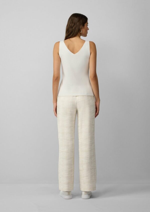 Bouclé-Hose mit Wide Leg und Elastikbund