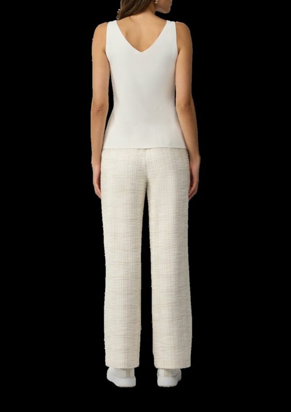 Bouclé-Hose mit Wide Leg und Elastikbund