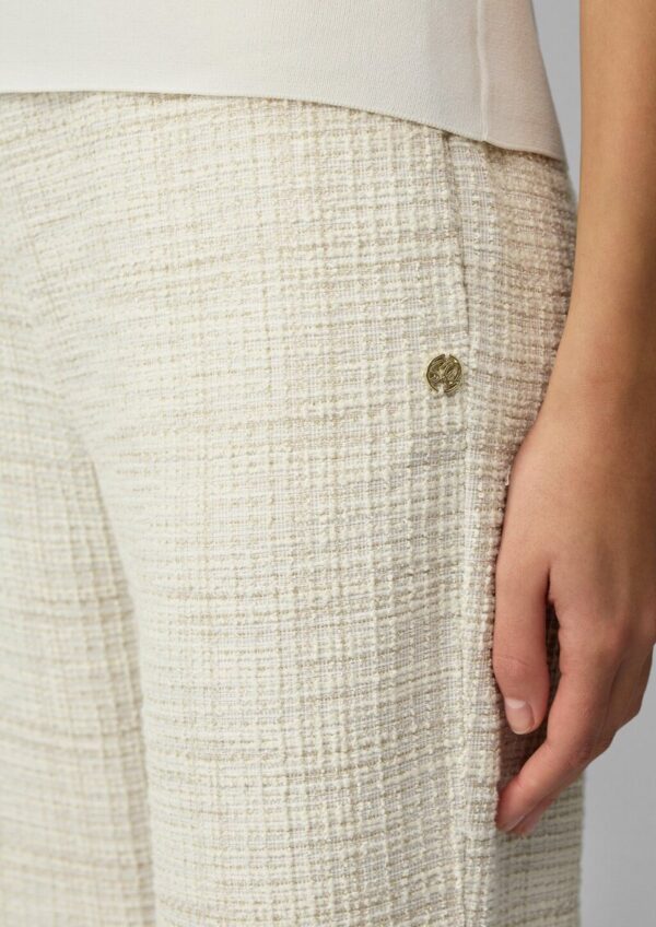 Bouclé-Hose mit Wide Leg und Elastikbund