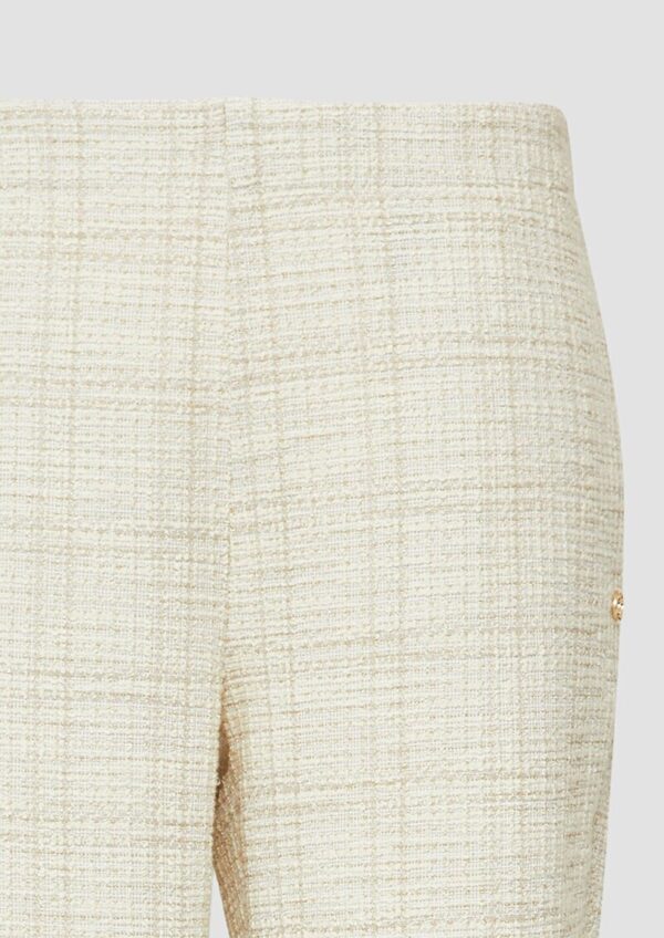 Bouclé-Hose mit Wide Leg und Elastikbund