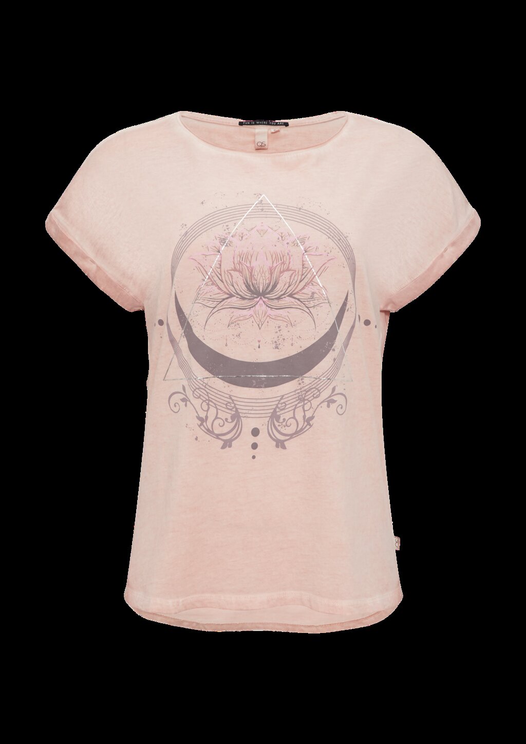 Gewaschenes T-Shirt mit Frontprint