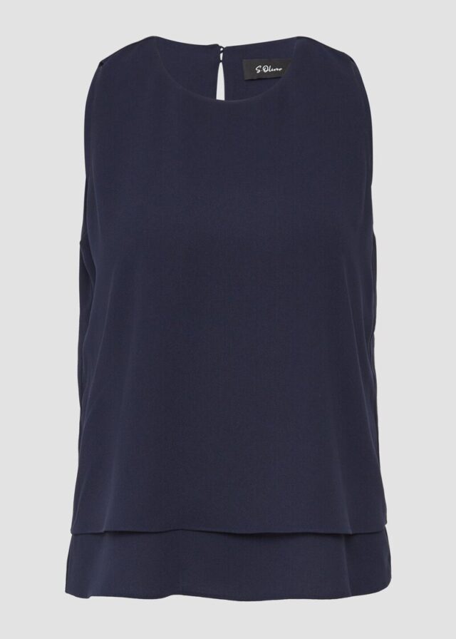 Doppellagiges Top aus Crêpe