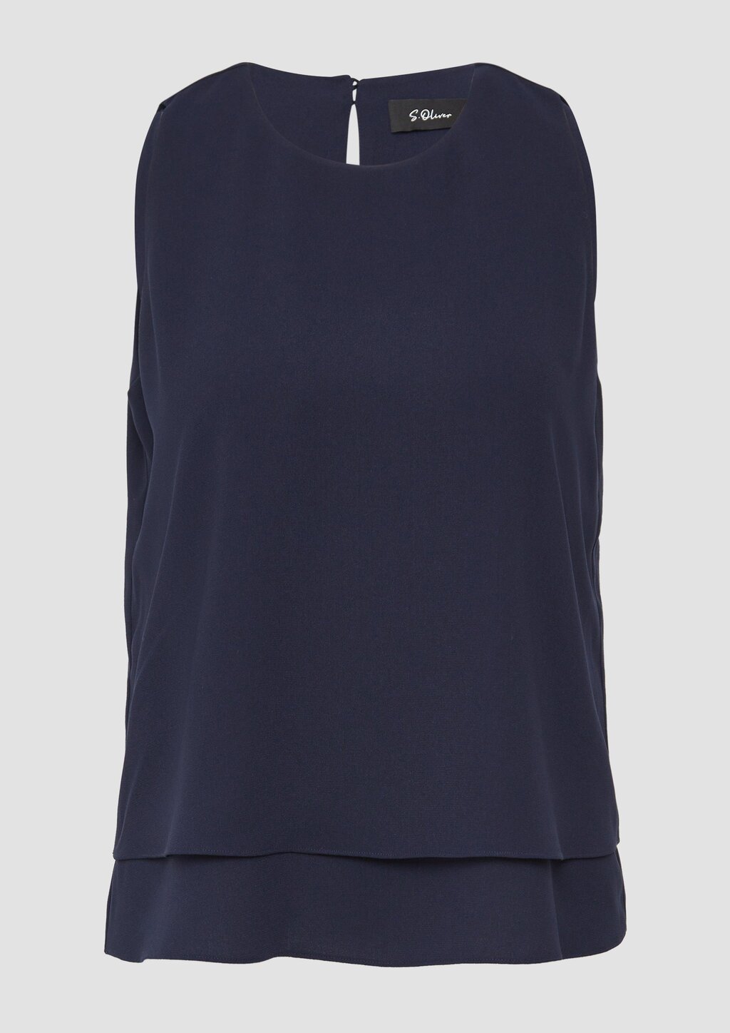 Doppellagiges Top aus Crêpe