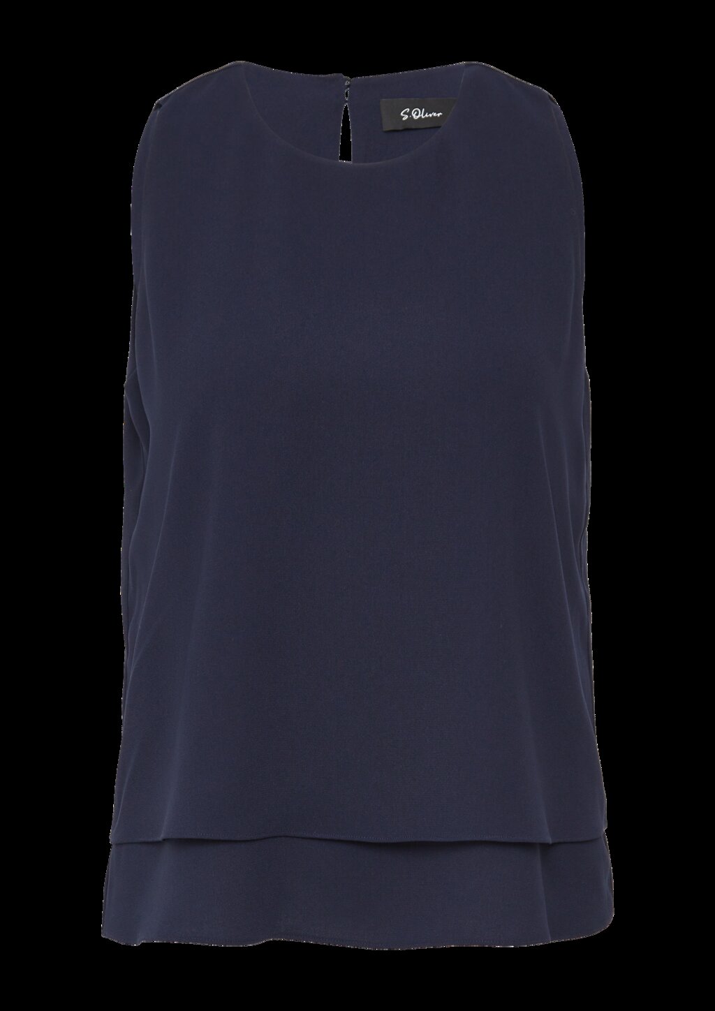 Doppellagiges Top aus Crêpe