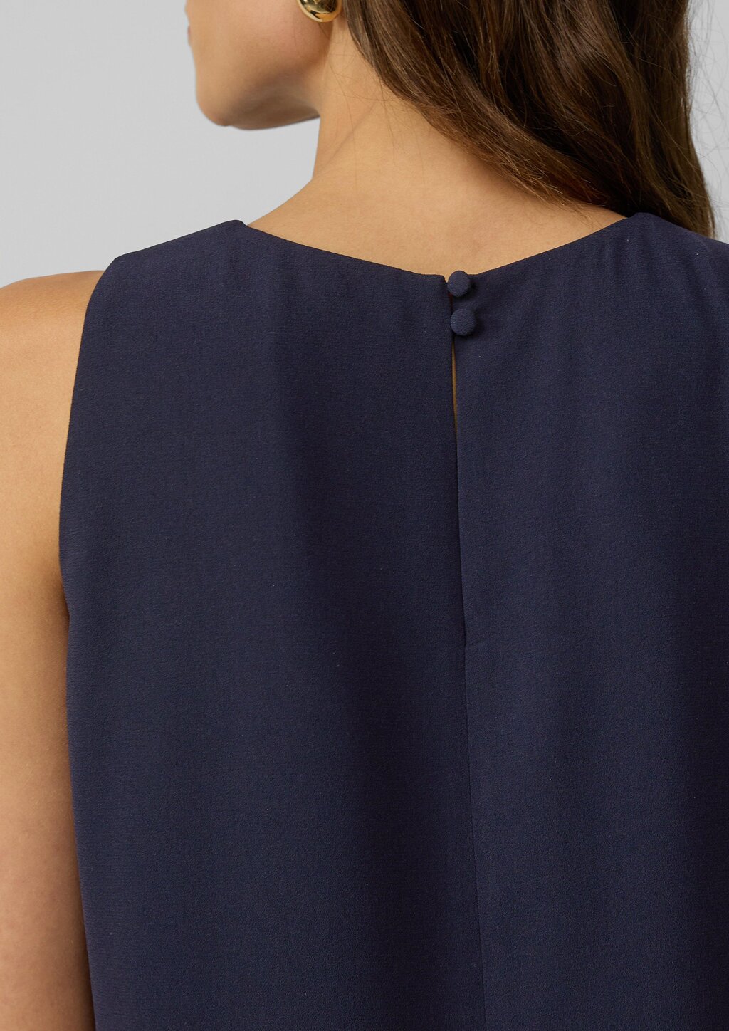 Doppellagiges Top aus Crêpe