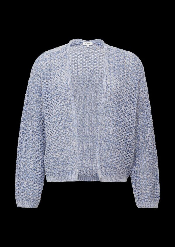 Ajour-Strickcardigan aus Baumwollmix