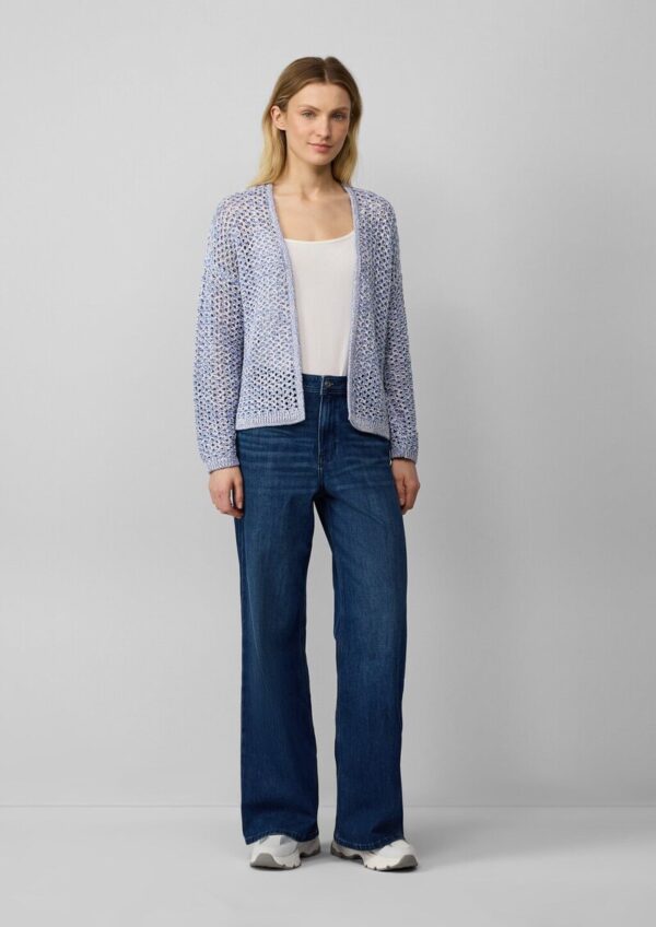 Ajour-Strickcardigan aus Baumwollmix
