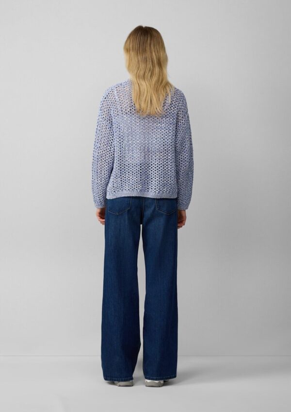 Ajour-Strickcardigan aus Baumwollmix