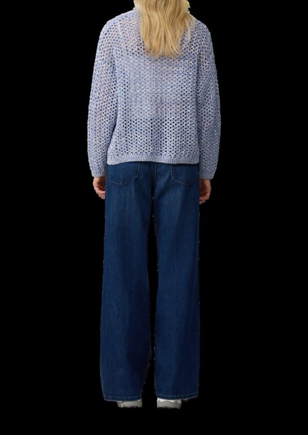 Ajour-Strickcardigan aus Baumwollmix