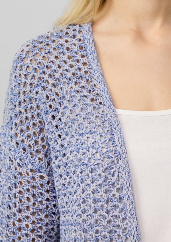Ajour-Strickcardigan aus Baumwollmix