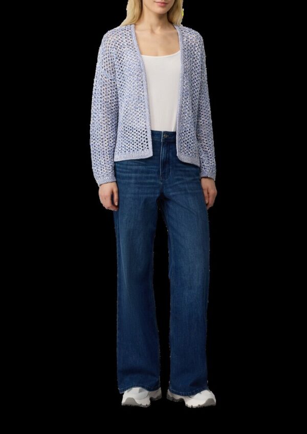 Ajour-Strickcardigan aus Baumwollmix