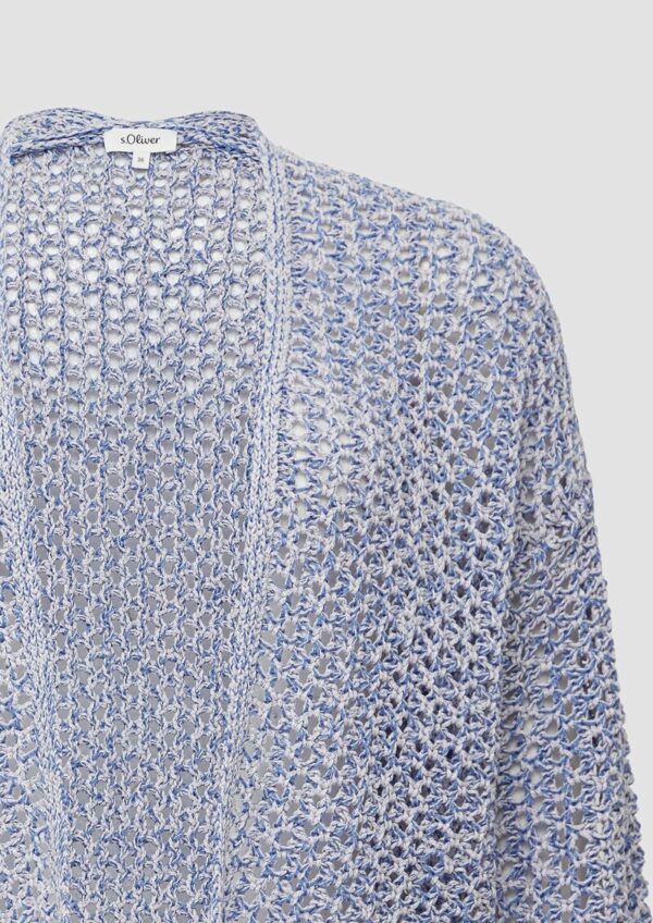 Ajour-Strickcardigan aus Baumwollmix