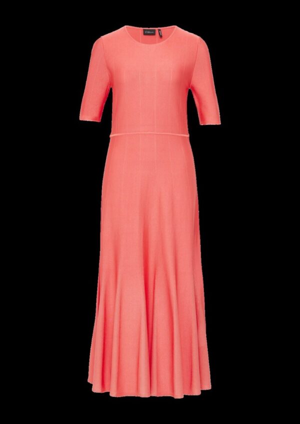 Ausgestelltes Feinstrick-Kleid mit Strickmuster