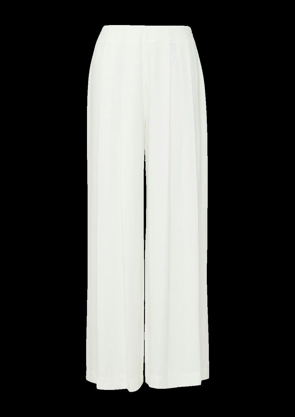 Wide-Leg-Hose aus Crêpe mit Falten