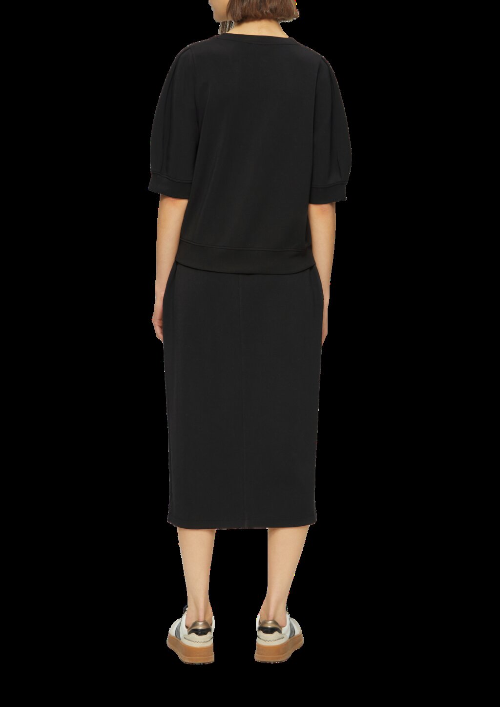 Scuba-Sweatshirt mit Faltendetails