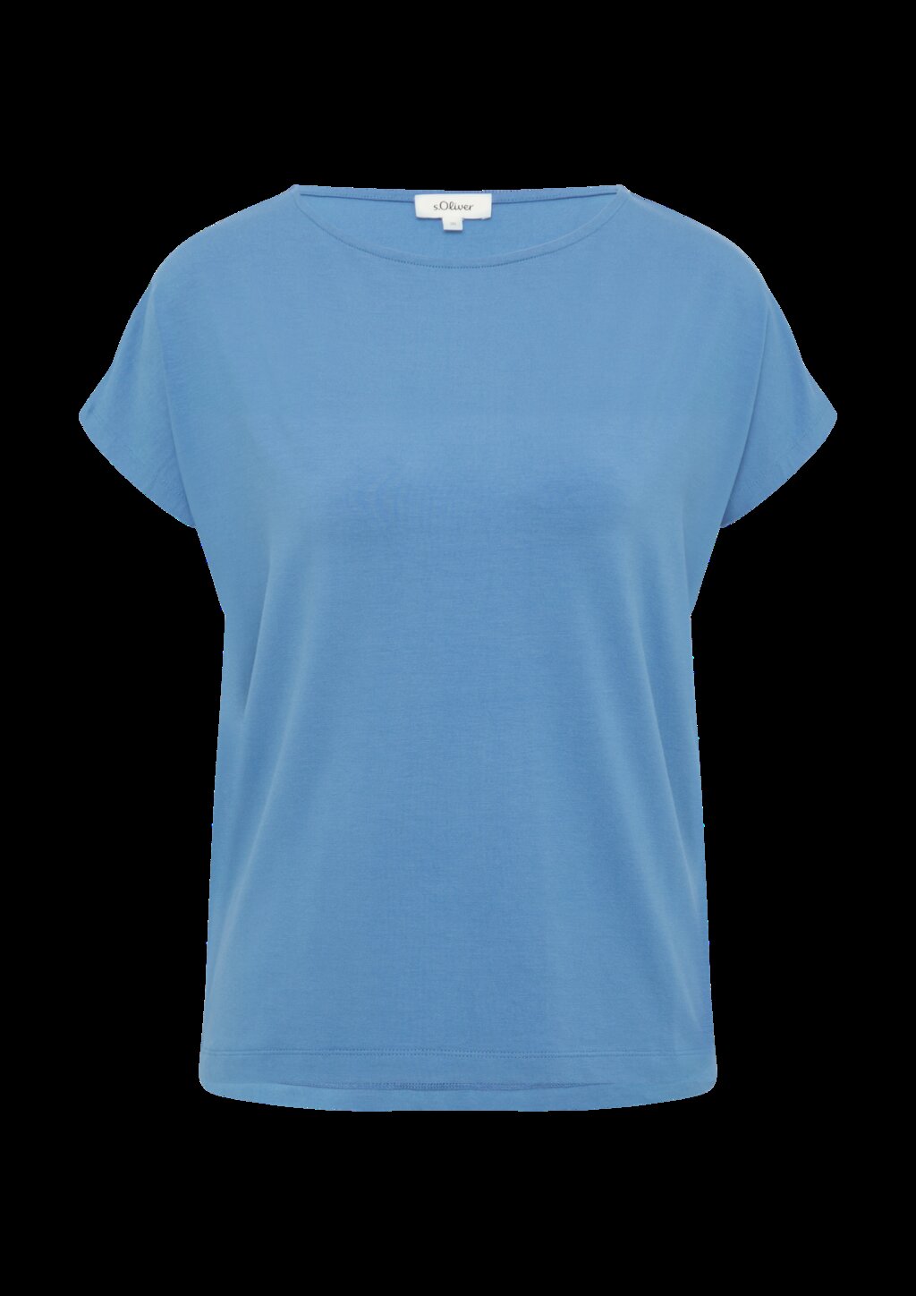 Fließendes Jersey-Shirt mit überschnittenen Schultern