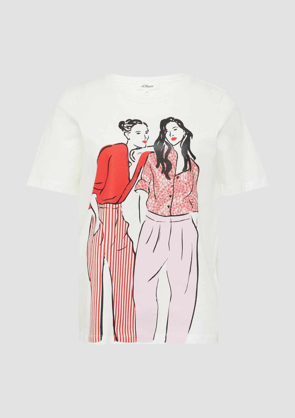 Baumwoll-T-Shirt im Relaxed Fit mit Frontprint