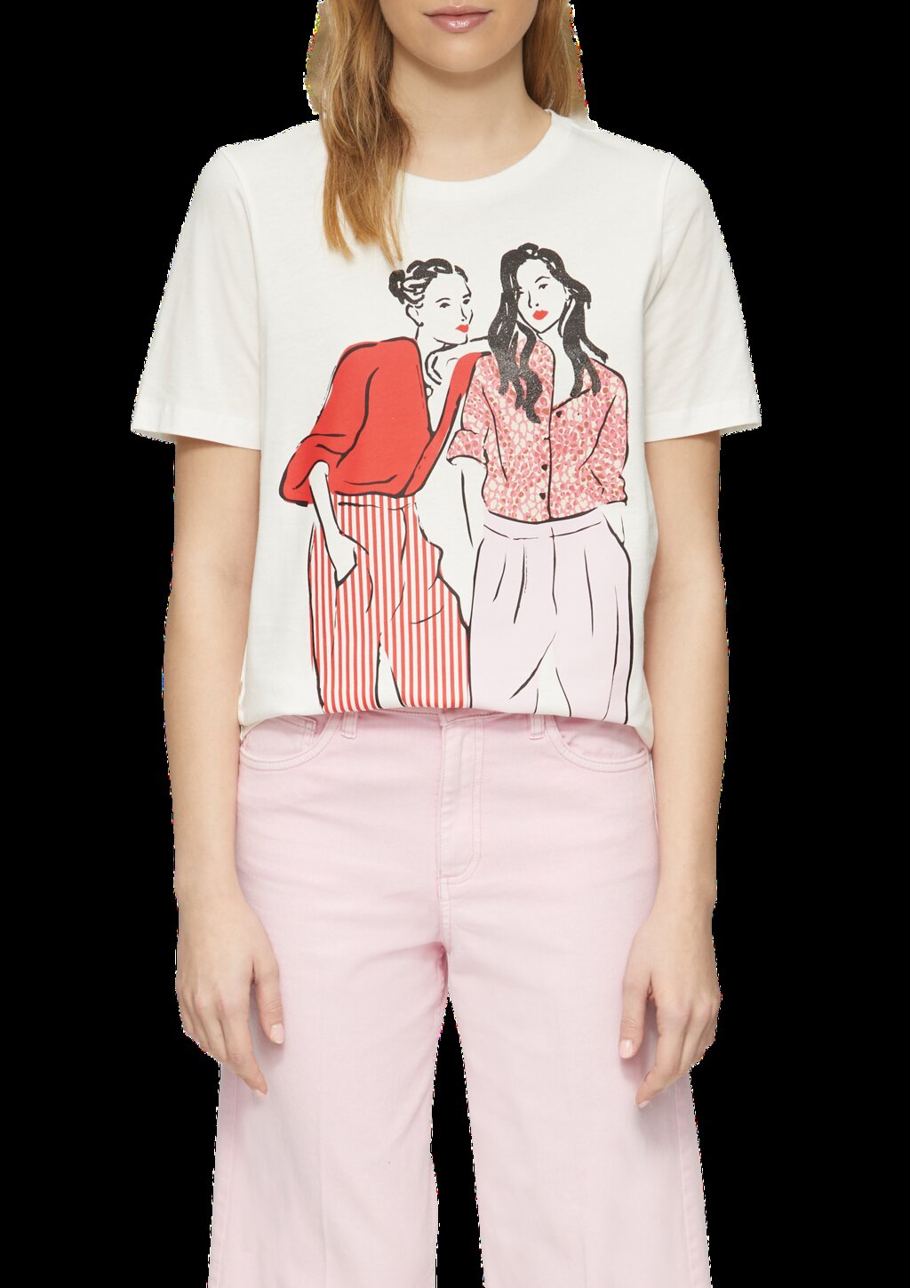 Baumwoll-T-Shirt im Relaxed Fit mit Frontprint