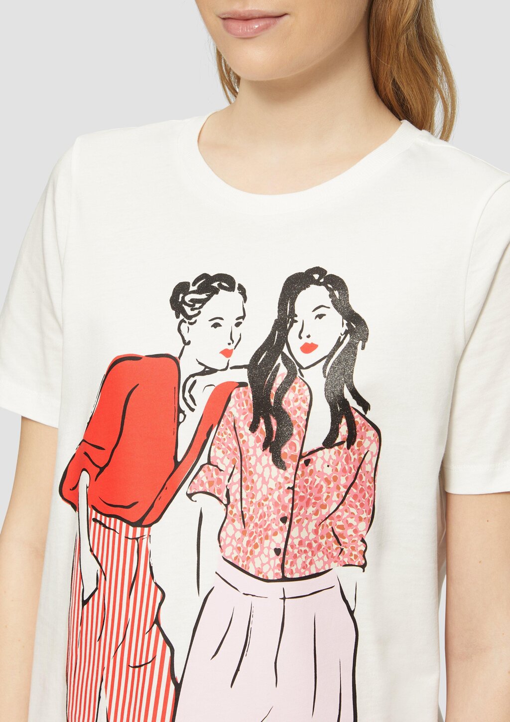 Baumwoll-T-Shirt im Relaxed Fit mit Frontprint