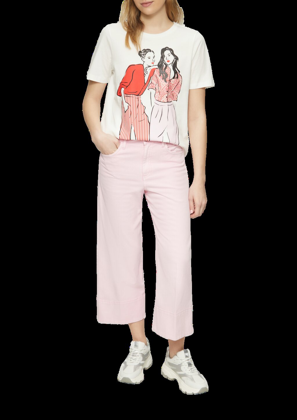 Baumwoll-T-Shirt im Relaxed Fit mit Frontprint