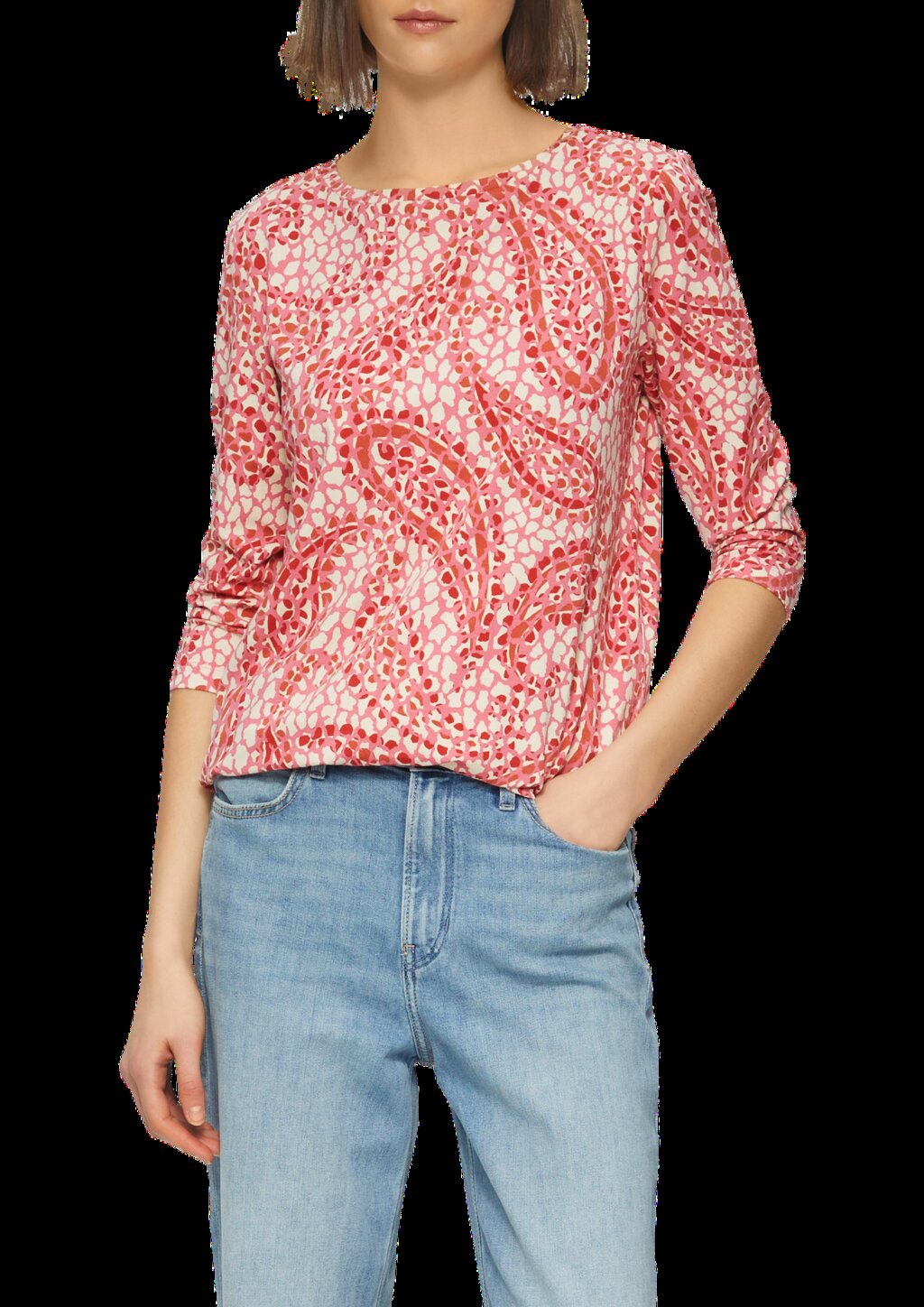 Shirt aus Viskosestretch in O-Shape