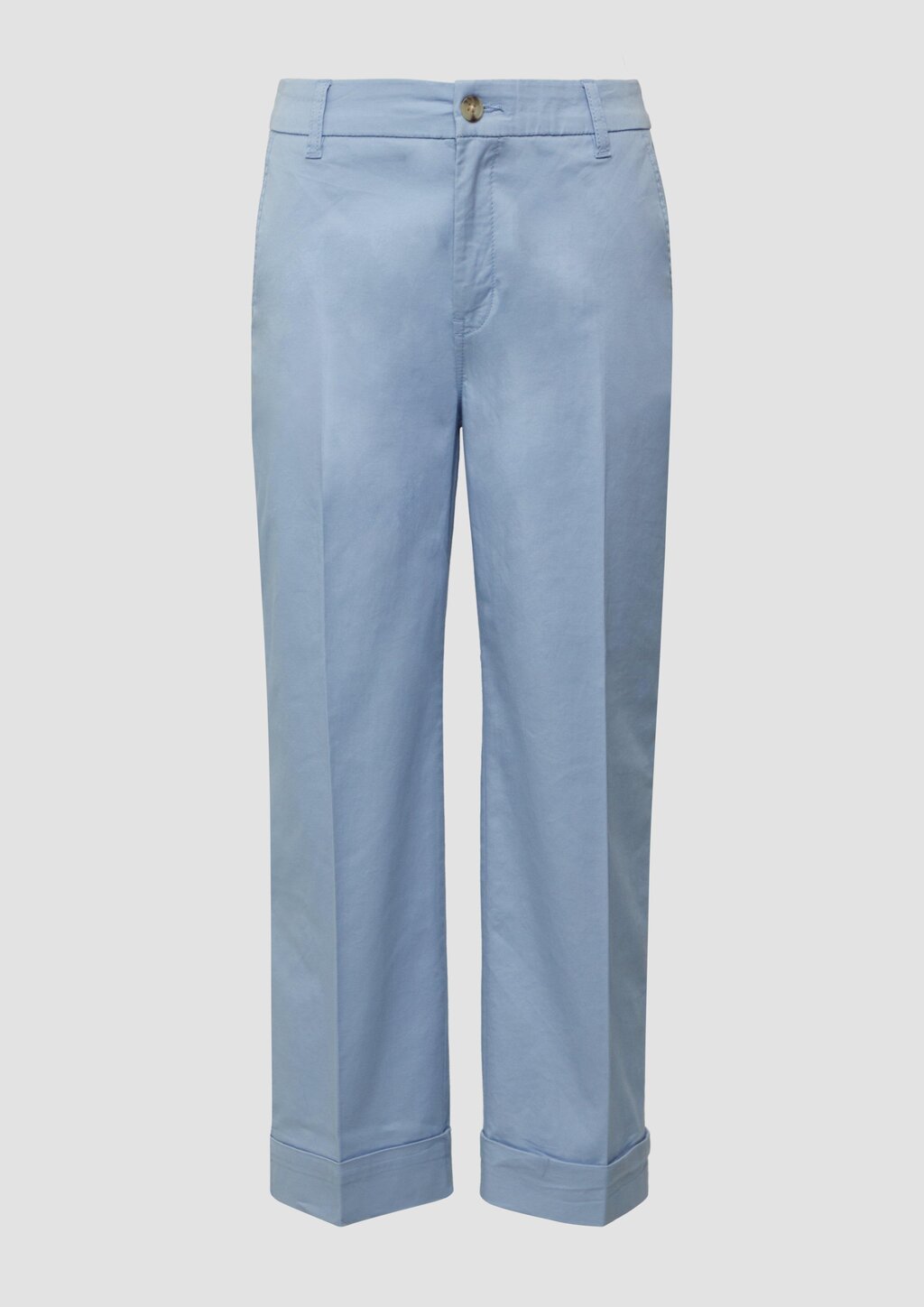 High-Rise-Culotte aus Baumwollstretch mit Bügelfalten