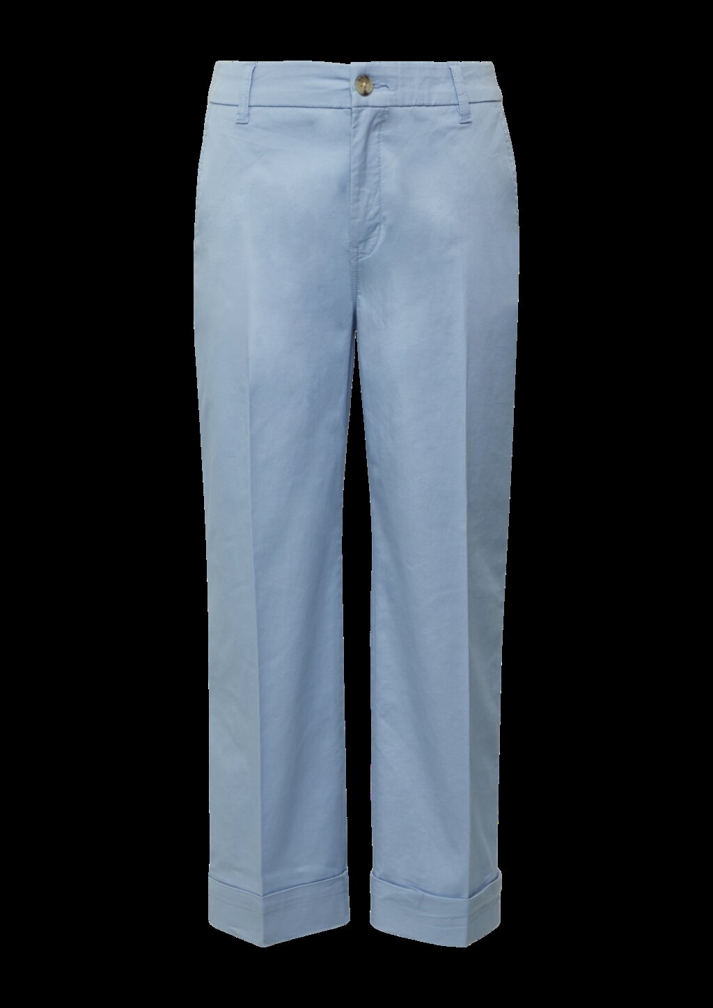 High-Rise-Culotte aus Baumwollstretch mit Bügelfalten