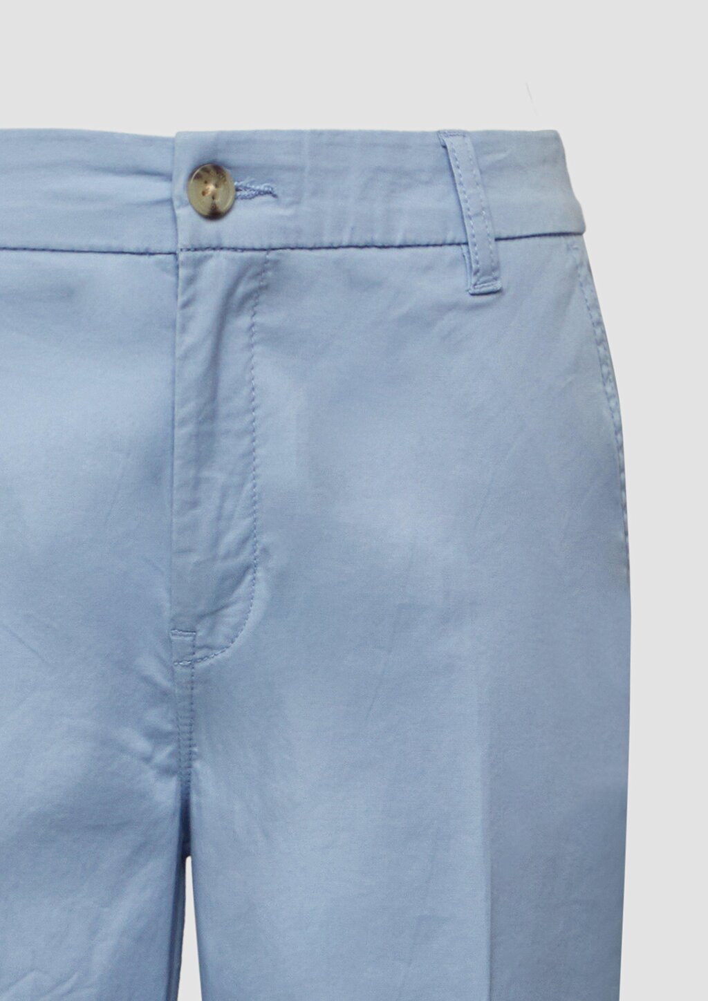 High-Rise-Culotte aus Baumwollstretch mit Bügelfalten