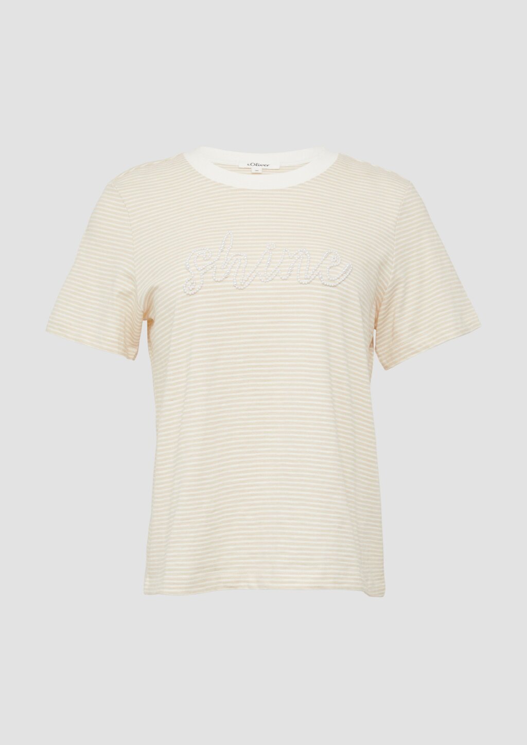Streifenshirt mit Schmuckperlen