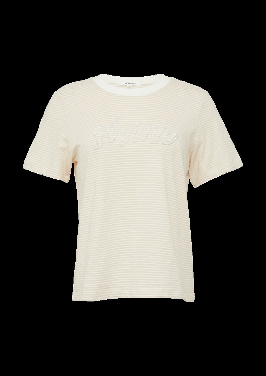Streifenshirt mit Schmuckperlen