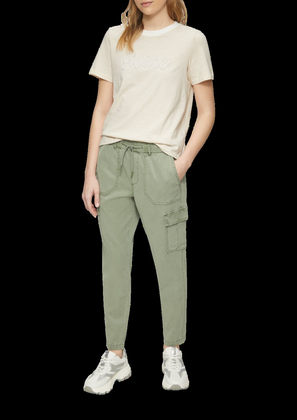 Streifenshirt mit Schmuckperlen