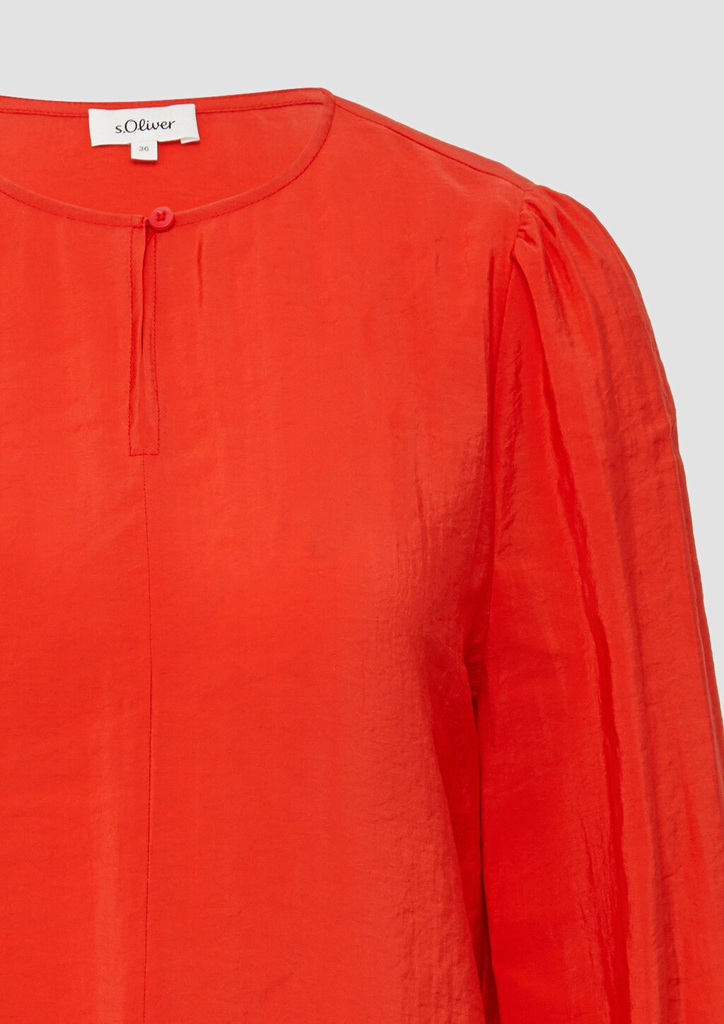 Bluse mit Puffärmeln im O-Shape