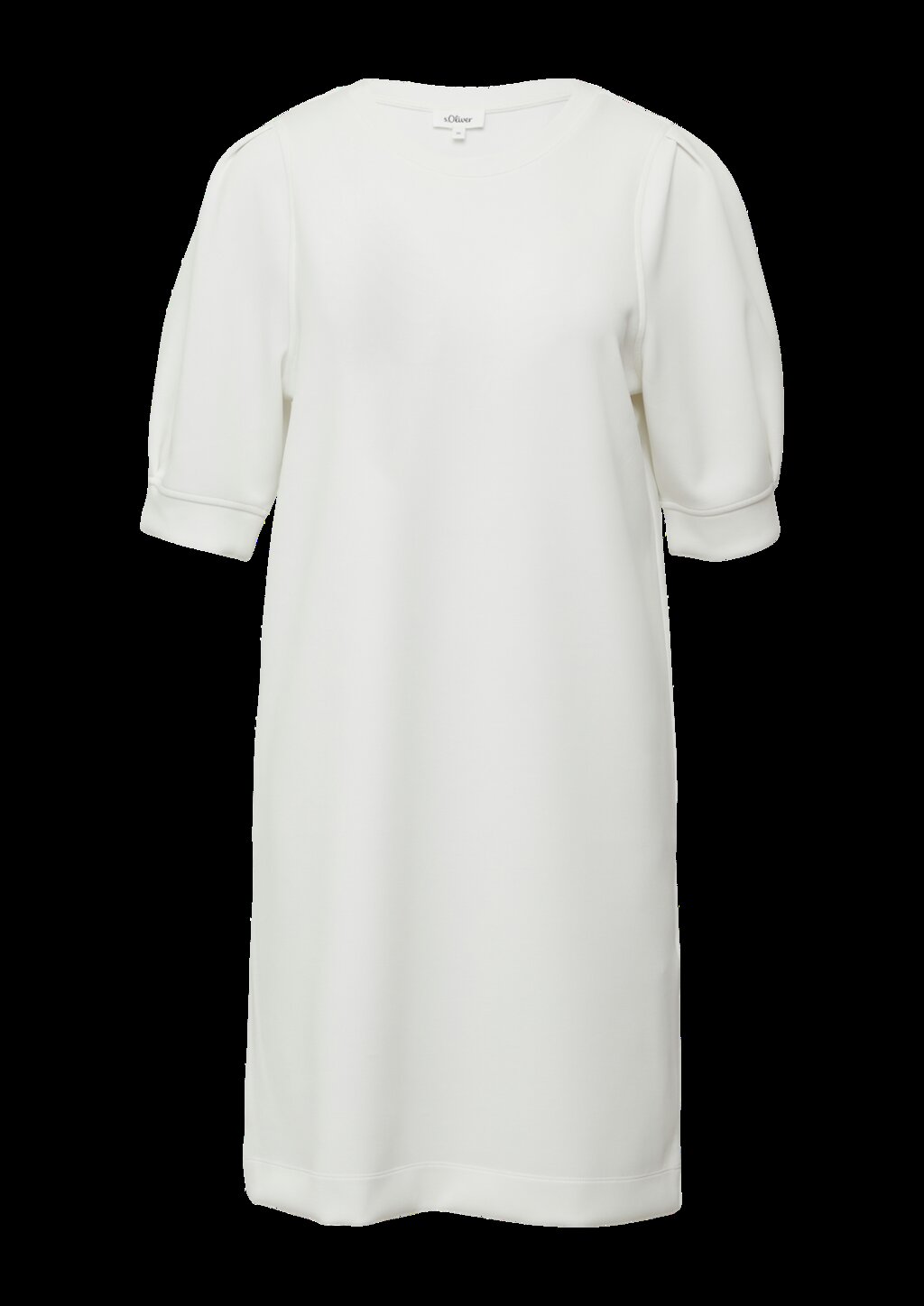 Kurzes Scuba-Kleid mit Puffärmeln